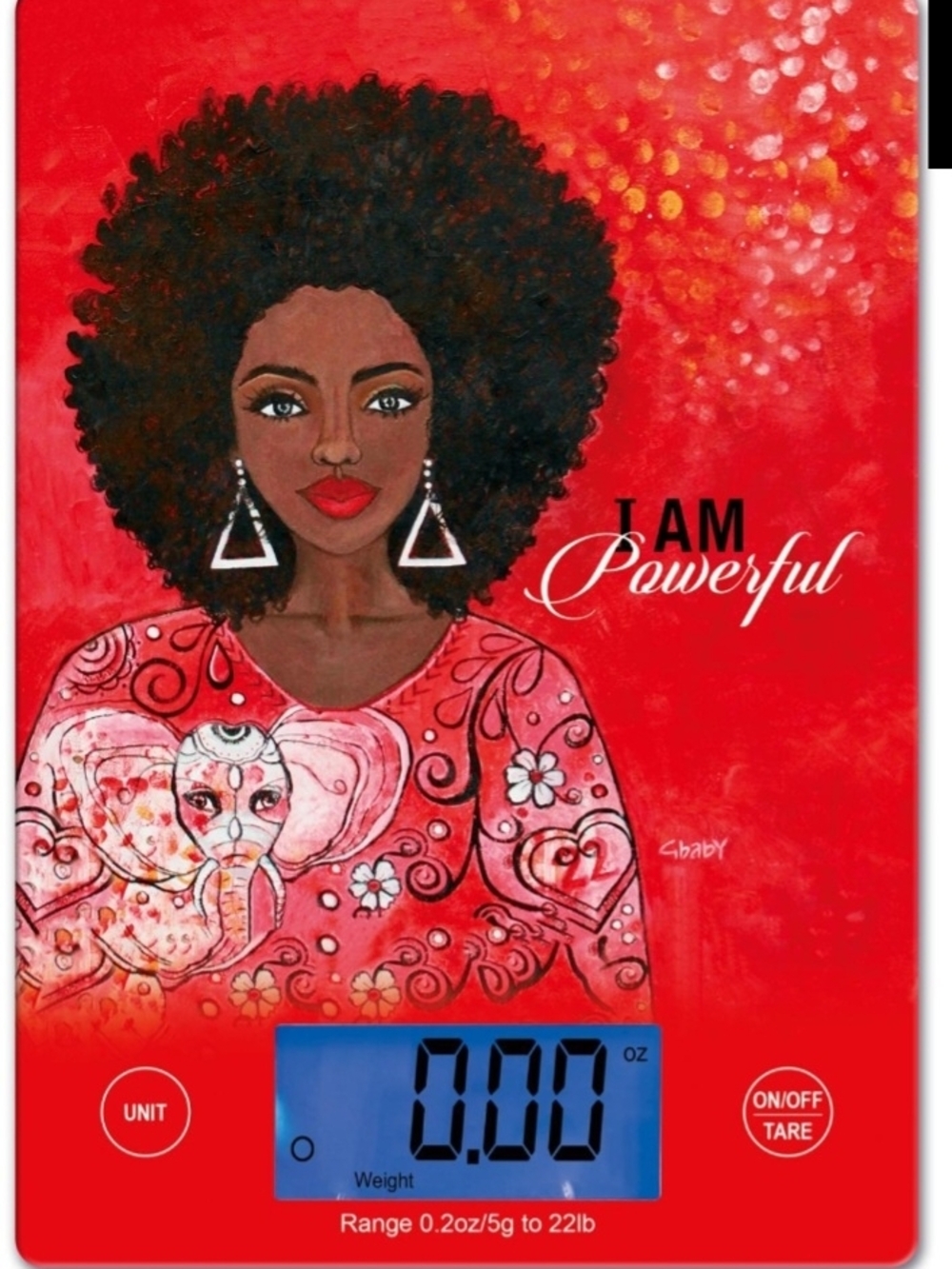 I Am Powerful Red Kitchen Scale